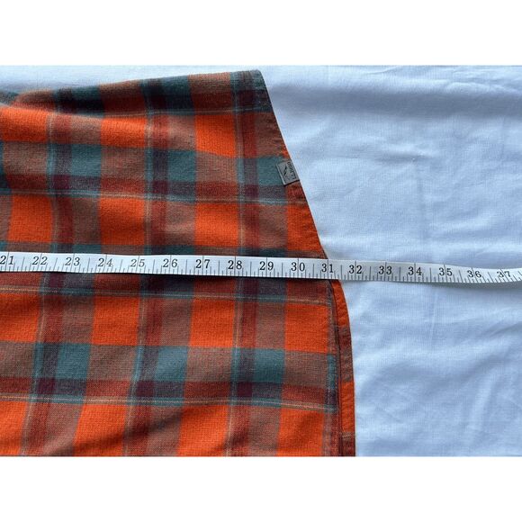 Men's L.L. Bean Button Down Polyester/Wool Blend Long-sleeved Shirt Red/Blue XL - Picture 6 of 11